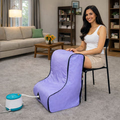 Kawachi Leg Steam Sauna Spa for Knee Pain & Leg Pain Relief | Foot Steam Therapy Machine for Arthritis, Sports Recovery & Home Wellness - i145-Light Violet