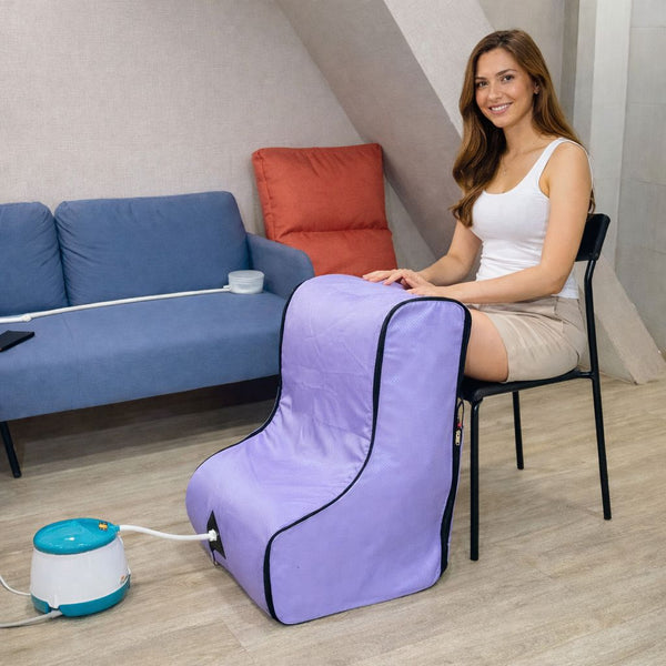 Kawachi Leg Steam Sauna Spa for Knee Pain & Leg Pain Relief | Foot Steam Therapy Machine for Arthritis, Sports Recovery & Home Wellness - i145-Light Violet