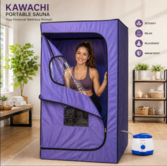 Kawachi Portable Steam Sauna Bath for Home Full Body Personal Sauna at Home Spa with 1.5L 750W Steam Generator, 60 Minute Timer i125