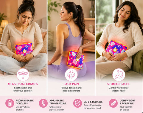 Kawachi Electric Rechargeable Heating Hot Water Gel Pad Bag for Full Body Joints Pain Relief