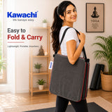 Kawachi Floor Chair with Laptop Table, Foldable Back Support & Portable Study Table Combo, Reading, Work from Home, Meditation & Relaxation Chair (KC32-Dark Grey)