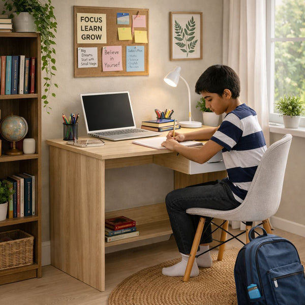 Kawachi Woodit Engineered Wood Laptop Study Table and Office Computer Desk (KW141-Beige-WD)