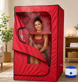 Kawachi Portable Steam Sauna Bath for Home Full Body Personal Sauna at Home Spa with 1.5L 750W Steam Generator, 60 Minute Timer i125