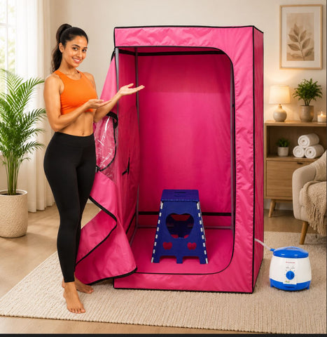 Kawachi Portable Steam Sauna Bath for Home Full Body Personal Sauna at Home Spa with 1.5L 750W Steam Generator, 60 Minute Timer i125