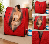 Kawachi Portable Steam Sauna Bath Panchkarma Swedan Machine for Health and Beauty Spa at Home Red I76-Red
