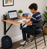 Kawachi Laptop Folding Shelf/Study Table/Work Table/Laptop Table, Folding Shelf Wall Mounted, Collapsible Shelf Bracket Table  KW55-Beige