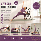 Kawachi Yoga Meditation Iyengar Backless Chair Above 5 kg Weight- i95-Big