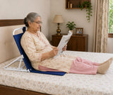 Kawachi Folding Angle Adjustable Back Rest With Bed Chair for Patients Hospital Bed Chair with Back Support Post Surgery use on Bed, Floor KW87-Blue