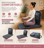 Kawachi Advance Portable & Foldable Relaxing Meditation Chair Folding Back Support Yoga Chair Study, Reading Floor and Pooja Chair -I130 -Grey