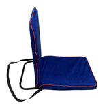 Kawachi Portable Relaxing Meditation Chair Folding Back Support Yoga Chair Study, Reading Floor Chair i113-Velvet Blue