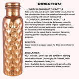 Bharu Diamond Shape Copper Bottle 1000 ml- Pack of 2