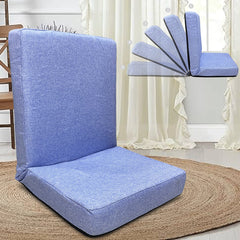 Kawachi Premium Quality Linen Fabric 5-Angle Adjustable Folding Recliner Backrest Floor Chair Ideal for Relaxation, Meditation, Yoga Chair- i116