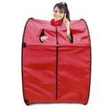 Kawachi Portable Steam Cabin for Steam Sauna Therapy for Slimming and Beauty. (Steam Generator not provided) - I51 Reddish Maroon