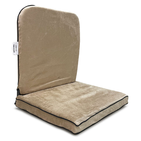 KAWACHI RIGHT ANGLE BACK SUPPORT PORTABLE RELAXING FOLDING YOGA MEDITATION FLOOR CHAIR I83-BEIGE