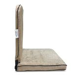 KAWACHI RIGHT ANGLE BACK SUPPORT PORTABLE RELAXING FOLDING YOGA MEDITATION FLOOR CHAIR I83-BEIGE