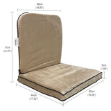 KAWACHI RIGHT ANGLE BACK SUPPORT PORTABLE RELAXING FOLDING YOGA MEDITATION FLOOR CHAIR I83-BEIGE