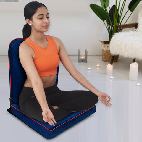 Kawachi Right Angle Back Support Portable Relaxing Folding Yoga Meditation Chair