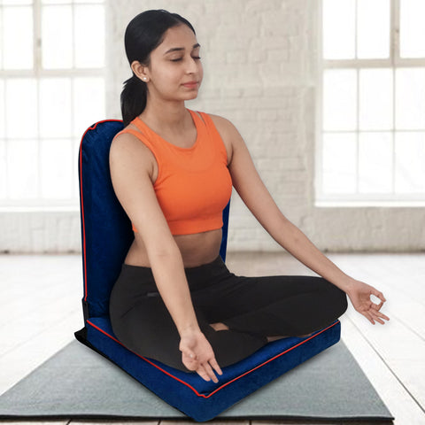 kawachi Right Angle Back Support Portable Relaxing Folding Yoga Meditation Chair