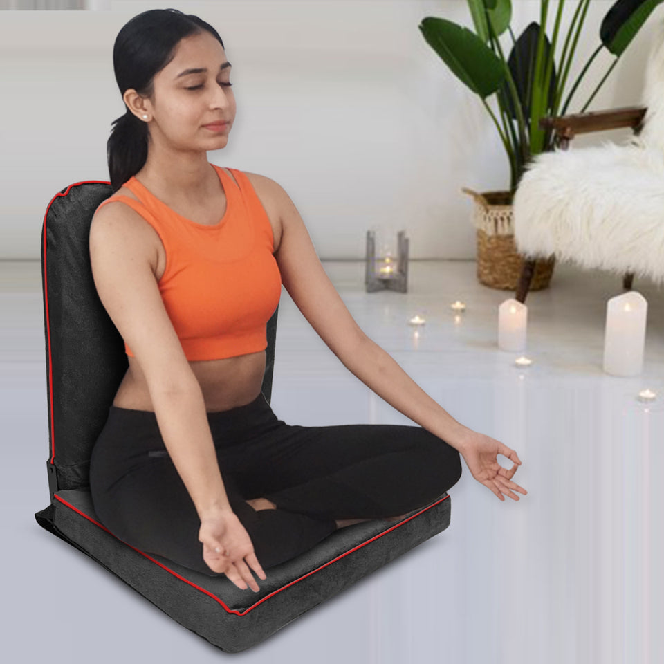 Marron Yoga Meditation Back Support Folding Chair For Kids at Rs