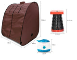 Kawachi Portable Steam Sauna Bath Panchkarma Swedan Machine for Health and Beauty Spa at Home with Stool KC08-Brown