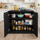 Kawachi 3-Tier Engineered Wood Shoe Rack with Door, Multi-Layer Storage Organizer Cabinet, 60x33x60 cm -KW142-Wenge Black