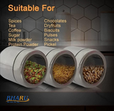 Bharu 4 in 1 See-Through Spice Set/ Storage Containers with Stand