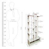 Kawachi DIY Multifunctional Floor Standing Book Shelf Home Decor Display Storage Organiser Rack