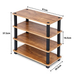 Kawachi Multipurpose Wooden Display Kitchen Storage Shelves Shoe Rack Organizer with Utility Storage Stand-Beige