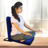 Pack of 2 Right Angle Back Support Portable Relaxing Folding Yoga Meditation Floor Chair Easy to Carry C212-Blue