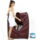 Kawachi Portable Steam Sauna Bath Panchkarma Swedan Machine for Health and Beauty Spa at Home with Stool KC08-Brown