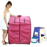 Kawachi Portable Steam Sauna Bath Panchkarma Swedan Machine for Health and Beauty Spa at Home With Stool KC08-Pink