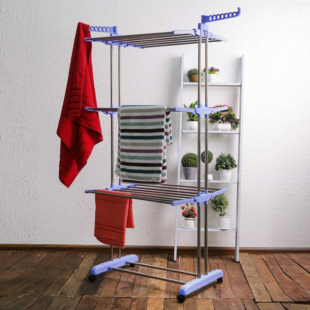 Kawachi Stainless Steel Heavy Duty Double Pole Cloth Drying