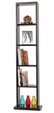 Kawachi Engineered Wood 6 Tier Bookcase, Bookshelf Storage Display Rack, Open Book Shelf for Office, Living Room, Bedroom KW72- Brown