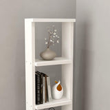 Kawachi Engineered Wood 6 Tier Bookcase, Bookshelf Storage Display Rack, Open Book Shelf for Office, Living Room, Bedroom KW72-White