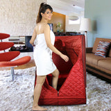Kawachi Portable Steam Cabin for Steam Sauna Therapy for Slimming and Beauty. (Steam Generator not provided) - I79-Maroon