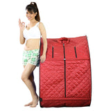 Kawachi Portable Steam Cabin for Steam Sauna Therapy for Slimming and Beauty. (Steam Generator not provided) - I79-Maroon