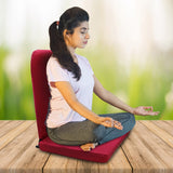 Kawachi Meditation and Yoga Floor Chair with Back Support - I83-B-Maroon