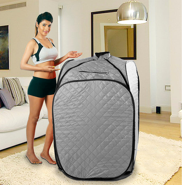 Kawachi Portable Steam Bath Cabin for Steam Sauna Therapy for Slimming and Beauty. (Steam Generator Pot not provided) - I85-Gray
