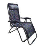 Kawachi Folding Zero Gravity Relax Reclining Chair With Head Rest for Indoor and Outdoor K356-Black