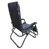 Kawachi Folding Zero Gravity Relax Reclining Chair With Head Rest for Indoor and Outdoor K356-Black