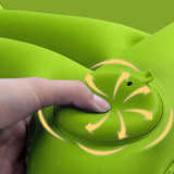 Kawachi Push Button Inflatable Compressible Camping Travel Pillow, for Neck & Lumbar Support While Camp, Hiking Backpacking,train aeroplane travelling K498-Green