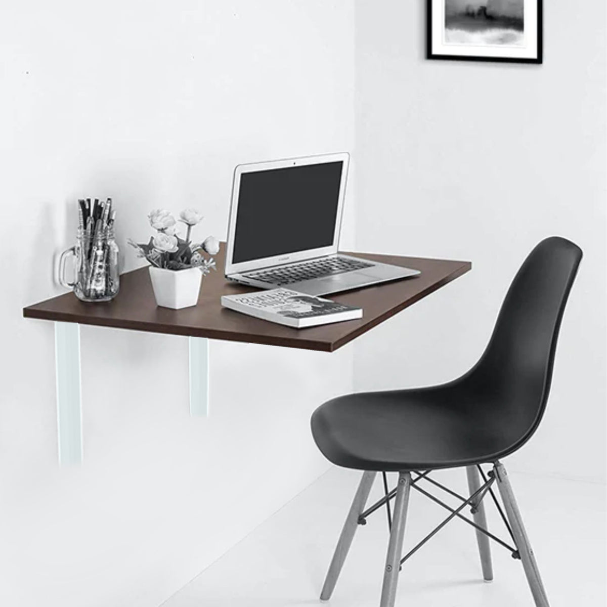 Foldable study deals table wall mounted