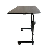 Kawachi Portable Height Adjustable Bedside Patient Tray Overbed Laptop Study Table KW11-Black