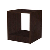 Kawachi Open Shelf Bedside Table Nightstand Side Table - Chairside End Table with Open Storage, Shelf for Sofa, Couch, Living Room Brown