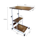 Kawachi Multipurpose Foldable Hight Adjustable Studying Desk Bedside Table Bookshelf Storage KW29
