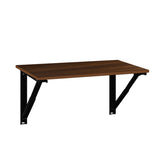 Kawachi Laptop Folding Shelf/Study Table/Work Table/Laptop Table, Folding Shelf Wall Mounted, Collapsible Shelf Bracket Table Brown