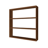 Kawachi Engineered Wood Multipurpose Wall Mount Kitchen Storage Rack 4 Shelf Shelves Organizer Brown
