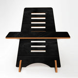 Kawachi Wooden Height Adjustable Ergonomic Desk Top Standing Desk Riser Laptop Table Stand Black