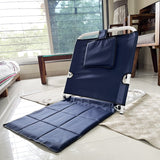 Kawachi Folding Angle Adjustable Back Rest With Bed Chair for Patients Hospital Bed Chair with Back Support Post Surgery use on Bed, Floor KW87-Blue