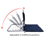 Kawachi Folding Angle Adjustable Back Rest With Bed Chair for Patients Hospital Bed Chair with Back Support Post Surgery use on Bed, Floor KW87-Blue